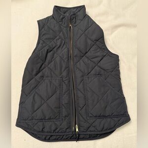 J. Crew Black Quilted Vest